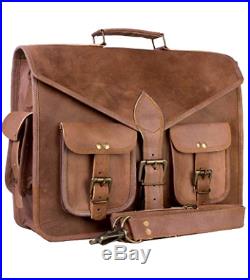 Men's Leather Messenger Laptop Bag Shoulder Bag S Women Satchel Handmade Bags SJ