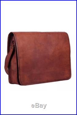 Men's Women Genuine Leather Handbag Briefcase Laptop Shoulder Bag Messenger Bag