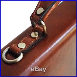 Mens Laptop Messenger Bag Leather Lawyer Womens Briefcase Attache Case / Wallet