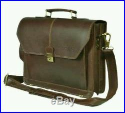 Mens Womens Genuine Real Leather Large Laptop Messenger/Office Bags RRP £180 UK