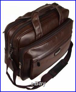 Mens Womens Ladies Business Briefcase Laptop Work Carry Case Holdall Bag Brown