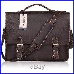 Mens Womens Lawyer Laptop Bag Messenger Leather Briefcase Attache Case / Wallet