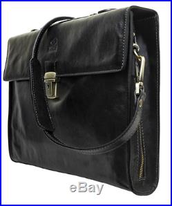 Mens Womens Lawyer Leather Laptop Briefcase Messenger Bag Wallet Attache Case