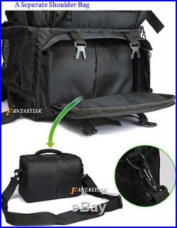 Mens Womens Rainproof DSLR SLR Camera Backpack 17 Laptop Shoulder Bag Rucksack