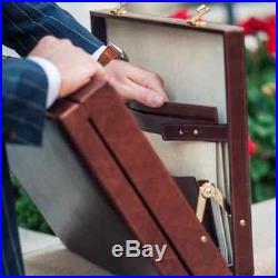 Messenger Bag Leather Briefcase Laptop Case Attache Lawyer Womens Mens Wallet
