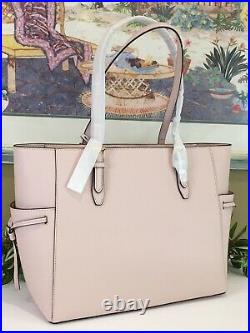 Michael Kors Gilly Large Drawstring Zip Shoulder Tote Bag Laptop Pink Leather