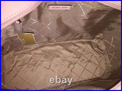Michael Kors Gilly Large Drawstring Zip Tote Bag Laptop Mk Signature Pink Blush