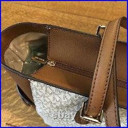 Michael Kors Gilly Voyager Large Vanilla Tote Laptop Bag Handbag Purse Shoulder