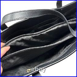 Michael Kors Jet Set Tote Bag in Black Leather Laptop Large Shoulder Bag