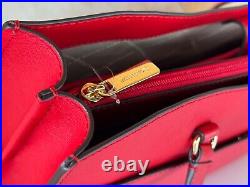 Michael Kors Jet Set Travel Large Shoulder Laptop Tote Bag + Wallet Bright Red