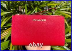 Michael Kors Jet Set Travel Large Shoulder Laptop Tote Bag + Wallet Bright Red