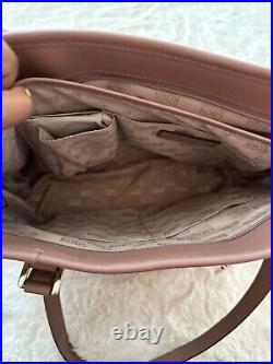 Michael Kors Jet Set Travel Sady Large Laptop Tote Top Zip Handbag Leather