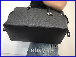 Michael Kors Large Tote Black MK Signature Laptop Bag Handbag Purse Shoulder