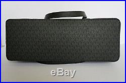 Michael Kors Sady L Pvc Leather Multifunction Laptop Tz Tote Bag Mk Black/silver