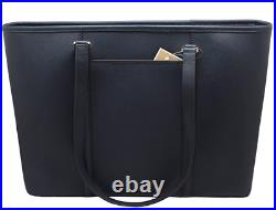 Michael Kors Sady Large Multifunction Zip Leather Handbag Tote Laptop Bag Navy