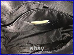 Michael Kors Sady Large Multifunctional Tote Bag Black Leather Laptop Sleeve