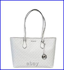 Michael Kors Sheila Large Laptop Multifunction Tote Shoulder Bag Mk Optic White