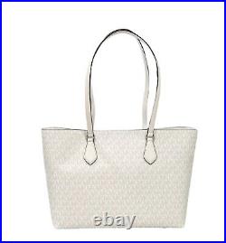 Michael Kors Sheila Large Laptop Multifunction Tote Shoulder Bag Mk Optic White