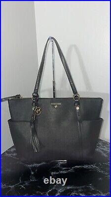 Michael Kors Sullivan Large IPad Laptop Travel Leather Bag Top Tote AUTHENTIC