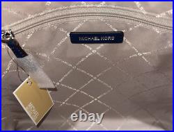 Michael Kors Voyager Large Ew Tote Shoulder Bag Laptop Mk Blue Navy Off White