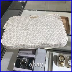 Michael Kors Womens Large Fashion Laptop Computer Case Cover Bag Light Cream MK
