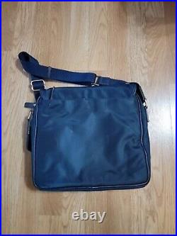 Michael Kors navy blue nylon messenger / laptop bag