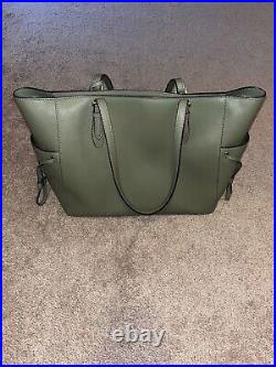 Michal Kors Gilly Large Drawstring Travel Laptop Tote Bag Light Sage