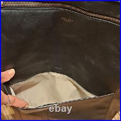 Mina Baie Harper Black Pebbled Leather Backpack/ Diaper Bag