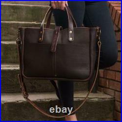 Mint $350 Go Forth Goods Buchanan Leather Tote Laptop Bag Briefcase In Mocha