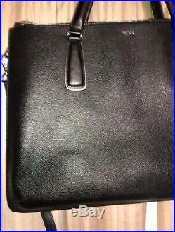 Mint TUMI Stanton Nia Commuter Blak Leather Laptop Travel Tote Bag 79391D Women