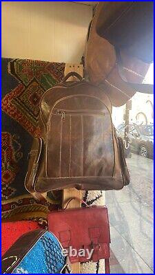 Moroccan Leather Backpack /laptop/ iPad/ Travel Backpack. From Fes