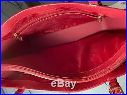 NEW Authentic TORY BURCH Emerson Buckle Tote/Laptop Leather Bag (Kir Royale/Red)