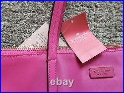 NEW Kate Spade Hayden Bright Peony Pink Tote Nylon laptop shoulder bag satchel