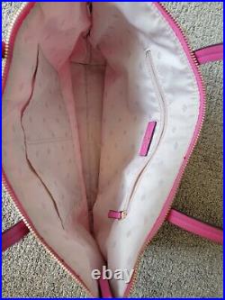 NEW Kate Spade Hayden Bright Peony Pink Tote Nylon laptop shoulder bag satchel