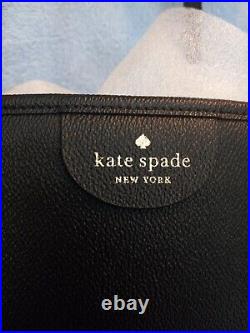 NEW Kate Spade Large Black Fabric Shoulder Tote Bag Handbag Purse Laptop