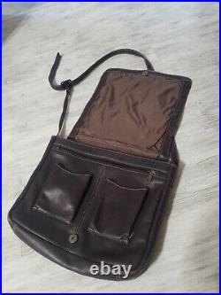 NEW Latico MSRP $225 DP Brown Genuine Leather Laptop Crossbody Messenger Bag LRG