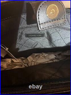 NEW Michael Kors Savannah Black Leather Large Laptop Travel TZ Tote Bag Purse