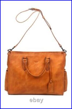 NEW Old Trend Monte Leather Chestnut Tote Bag NEW $447 Laptop LAST ONE! NIB