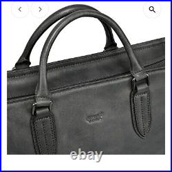 NEW Old Trend Monte Leather Grey Tote Laptop Bag With Dust Bag