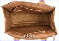 NEW Tory Burch Large Ella Laptop Luggage Brown Canvas & Leather Laptop Tote bag