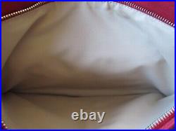 NWOT COACH Red Canvas Tan Leather Messenger Laptop Bag Unisex $258 MSRP