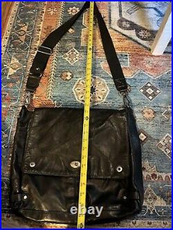NWOT FRANCESCO BIASIA Womens Bag HANDBAG Black Leather PURSE, Laptop New