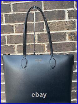 NWT $328 Kate Spade All Day Large Zip Top Tote Laptop Black