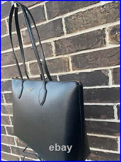 NWT $328 Kate Spade All Day Large Zip Top Tote Laptop Black