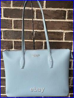 NWT $328 Kate Spade All Day Large Zip Top Tote Laptop Blue