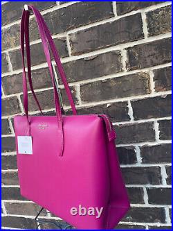 NWT $328 Kate Spade All Day Large Zip Top Tote Laptop PXR00387 Liquor Plum