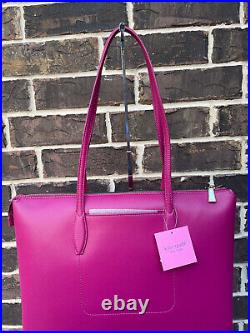 NWT $328 Kate Spade All Day Large Zip Top Tote Laptop PXR00387 Liquor Plum