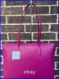 NWT $328 Kate Spade All Day Large Zip Top Tote Laptop PXR00387 Liquor Plum