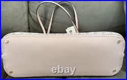 NWT $398 Tory Burch Blush Geo Logo Zip Top Tote Shoulder Laptop Bag Preppy Luxe