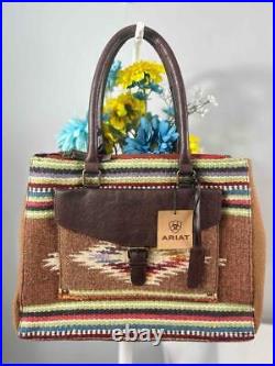 NWT ARIAT Sheridan Handwoven Fabric Southwestern Style Shoulder Laptop Bag